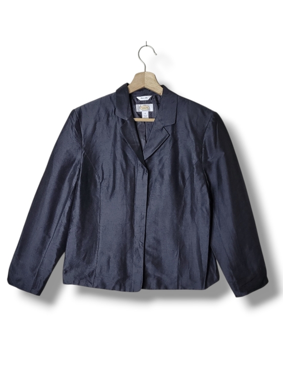 Talbots Jackets & Blazers - Talbots 100% Pure Silk Black Blazer Jacket Size 8